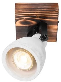 Priemyselné stropné bodové svetlo drevo s betónom - Creto