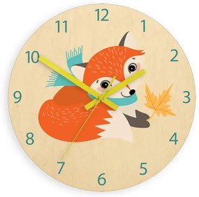 Dětské nástěnné hodiny Ami Liška 30 cm vícebarevné