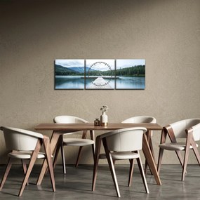 Obraz - Pri pohľade z móla (s hodinami) (90x30 cm)