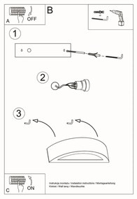 Nástenné svietidlo Atena, 1x čierne keramické tienidlo