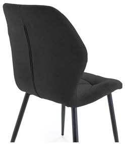 Čierne jedálenské stoličky v súprave 4 ks Luna – Marckeric