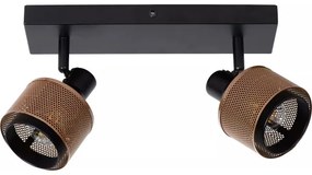 Lucide 77980/02/30 - Bodové svietidlo RAFA 2xE14/40W/230V čierna/bronz