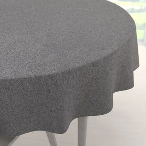 Biante Veľký dekoračný okrúhly obrus BKT-551 Sivý režný Ø 210 cm