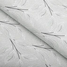 Biante Dekoračný obdĺžnikový obrus Leona LN-165 Popínavé lístky na sivom 50x100 cm