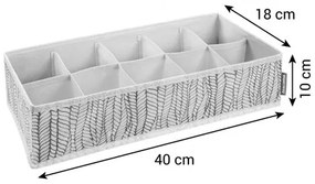 Tescoma Organizér na ponožky a bielizeň FANCY HOME, 40 x 18 x 10 cm, smotanová, S