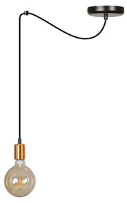 SPARK 1  | moderná medená závesná žiarovka Farba: Čierna