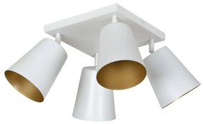 PRISM 4 | moderná stropná lampa Farba: Biela/Zlatá