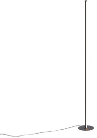 Dizajnová stojaca lampa čierna vrátane LED s dotykovým stmievačom - Clutch