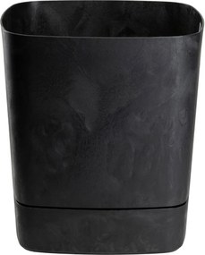 PLASTOVÝ KVETINÁČ CUBI 25X27,5 CM IMITÁCIA BETÓNU ČIERNA