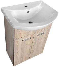 Aqualine Sapho, ZOJA umývadlová skrinka 50,5x74x30cm, dub platin, 51057
