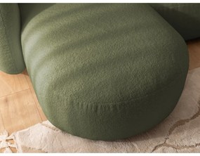 Zelená rohová pohovka z textílie buklé (ľavý roh/s leňoškou) Orbit – Ropez