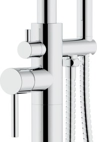 Rea Aras, voľne stojaca vaňová batéria h-1105, chrómová, REA-B2718