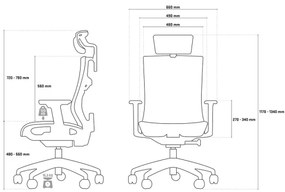 Yenkee - Kancelárska stolička čierna/šedá