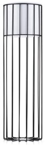 Kovový kvetináč LOFT 70x20 cm čierna/biela
