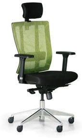 Kancelárska stolička METRIM, čierna/zelená