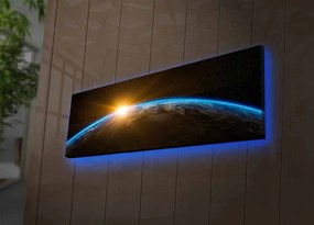 Obraz s LED osvetlením Zemegule 90x30 cm