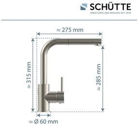 Schütte Kuchynská batéria Vital (vzhľad ušľachtilej ocele)  (100367204)