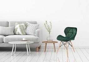 Jedálenská stolička MURET zamatová, tmavozelená