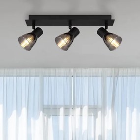 Globo 54307-3 - Bodové svietidlo CLAUDE 3xE14/40W/230V čierna