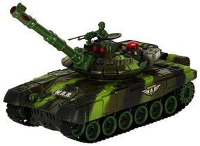KIK Diaľkovo ovládaný vojenský tank RC War Tank 9993 2,4 GHz, lesná kamufláž