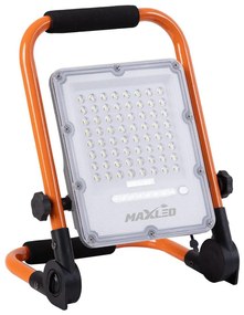 MAXLED LED nabíjateľný reflektor so statívom LED/50W/3,2V 4500K 5000 mAh IP65 oranžový 5903271845224