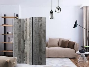 Paraván - Concrete Timber [Room Dividers] Veľkosť: 135x172, Verzia: Jednostranný