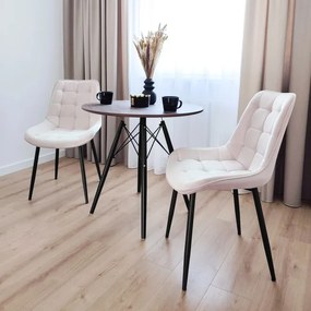 Jedálenská stolička NORMAN zamatová, béžová