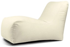 Krémový sedací vak z textílie buklé Lounge – SLOWDOWN