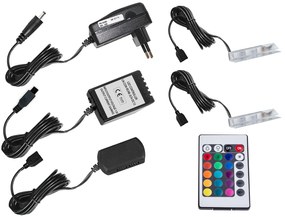 Komoda Belini Premium Full Version biely lesk / dub wotan + LED osvetlenie Nexum 5