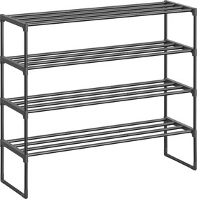 XXXLutz REGÁL NA TOPÁNKY, čierna, 92/74/30 cm - Online Only drobný nábytok - 002543060601