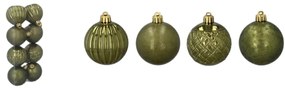 Vianočné gule 6cm 8ks Olive