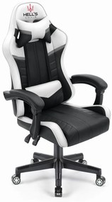 Hells Herná stolička Hell's Chair HC-1004 WHITE Black