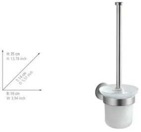 WENKO 19614100 - WC kefa BOSIO MATT 10x14 cm nerezová/strieborná/saténová