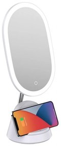 Immax 08970L - LED Stmievateľné zrkadielko s bezdrôtovým nabíjaním LED/18W/230V