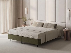 Zelená čalúnená jednolôžková posteľ bez čela 90x200 cm Whale – Micadoni