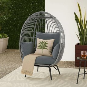 Záhradné kreslo vajíčko Avenberg ZAIRA, sivá