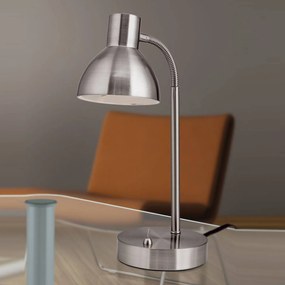 LED lampa na písací stôl Isra, matný nikel