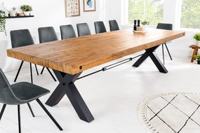Priemyselný jedálenský stôl z masívu Thor borovica 300cm 80mm