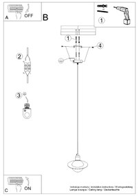 Sollux Lighting Závesné svietidlo HYPERION 1 čierne