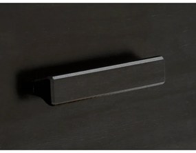 Čierna komoda z borovicového dreva s ratanovými dvierkami Støraa Jolene, šírka 90 cm