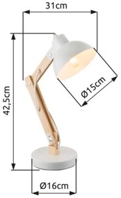 Brilagi - Stolná lampa FOCUS 1xE27/40W/230V biela