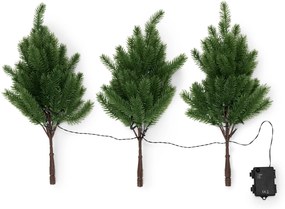 LED jedľové vetvičky, 3 ks