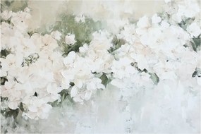 Obraz - Abstrakcia bielych kvetov (90x60 cm)