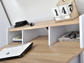PC stolík Aspart (dub + biela). Vlastná spoľahlivá doprava až k Vám domov. 1109726