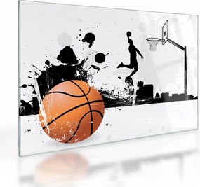 Sklenený obraz - Hráč basketbalu (70x50 cm)