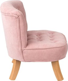 Detské kreslo špinavá ružová 17 cm Drevo