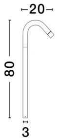 Vonkajšia lampa Gleam 80