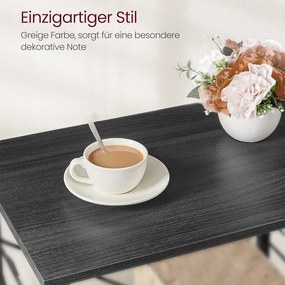 Kuchynský stojan na kolieskach, Servírovací vozík s 3 úrovňami, ebenový čierny