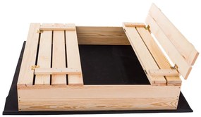 Drevené pieskovisko s lavičkami 150 cm