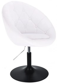 LuxuryForm DESIGN Kreslo VERA na čiernom tanieri - biele